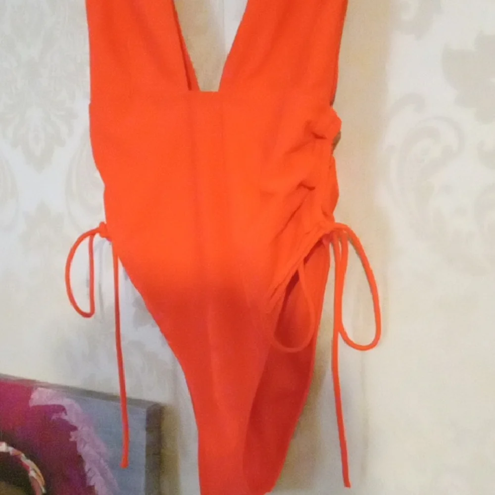 Forever 21 Orange Women's One Piece Swimsuit - Picture 3 of 6